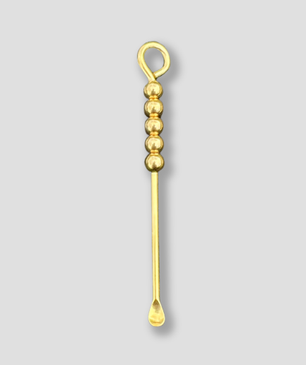 Golden snuff spoon - festival accessories