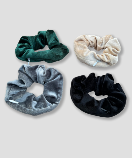 Scrunchie secret storage pocket