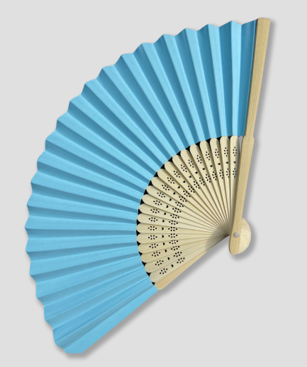 blue bamboo fan - good festival fan - good festival fan - cheap festival fan - cheap festival fan
