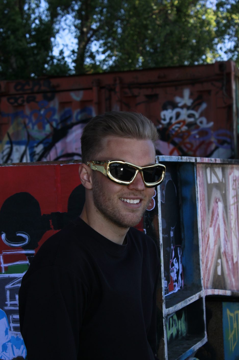 golden rave glasses