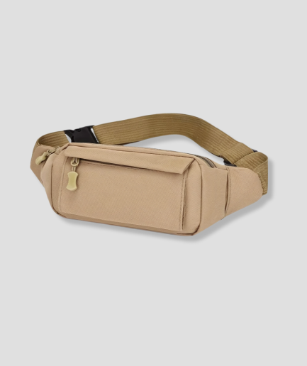 Beige waist bag