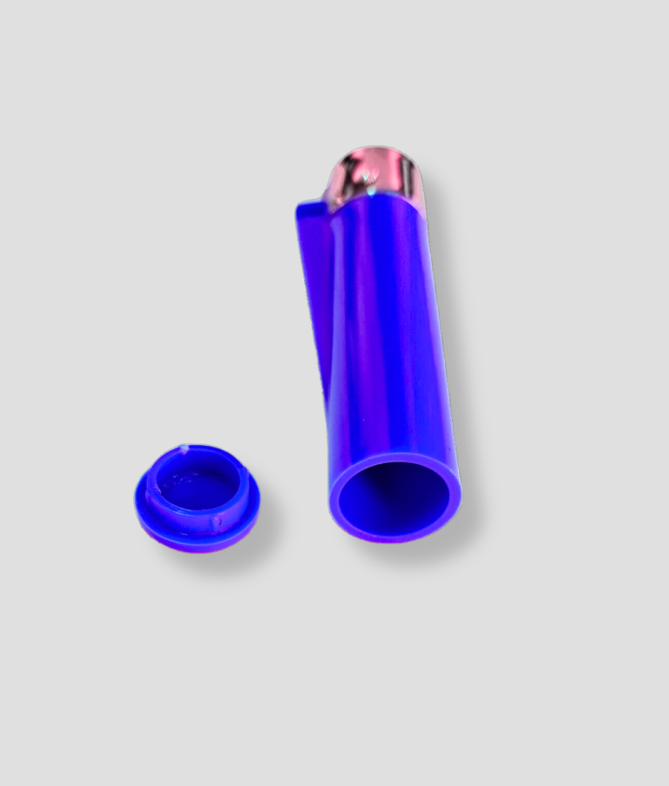 Blue lighter storage compartment