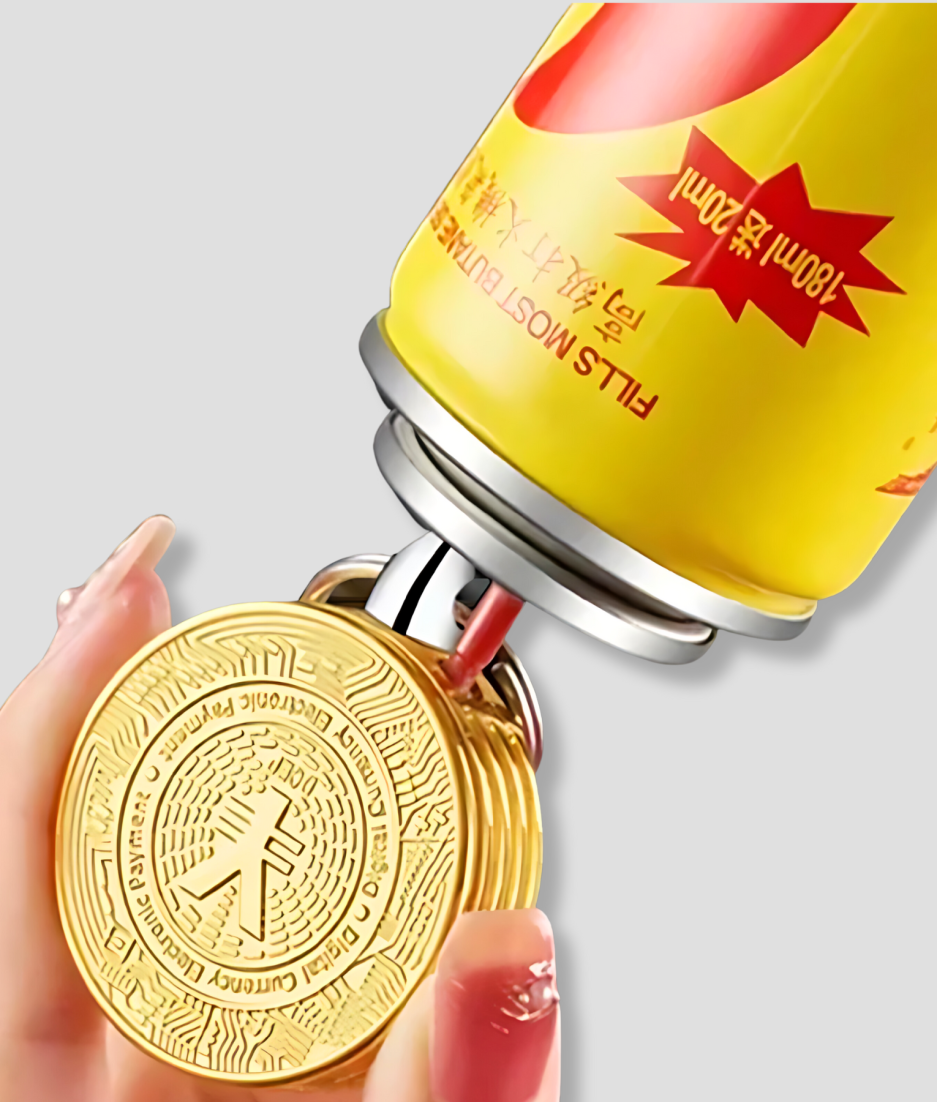 Golden bitcoin lighter