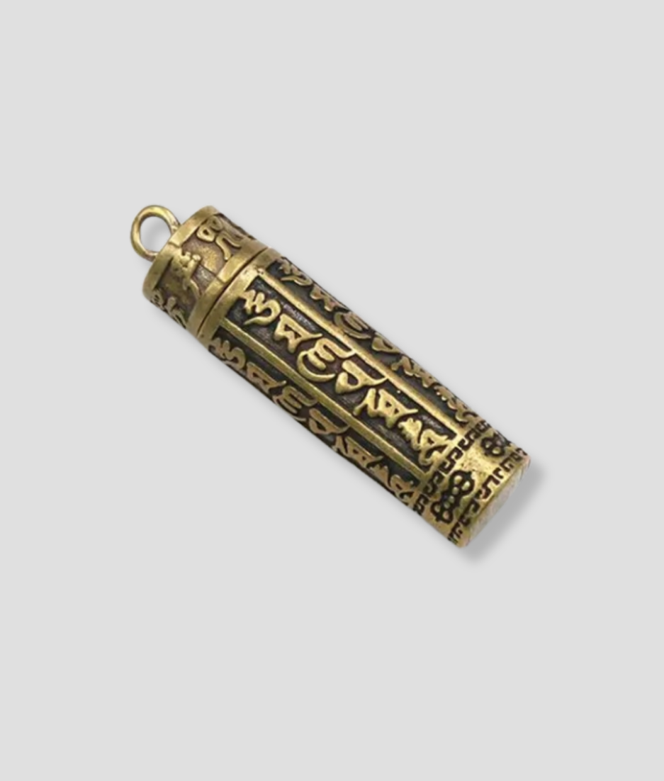 Metal storage compartment pendant