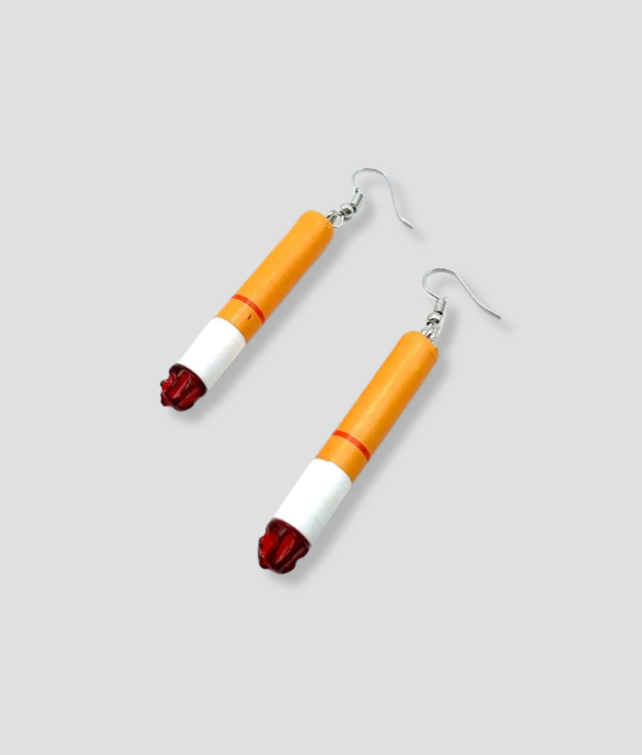 cigarette butt earrings