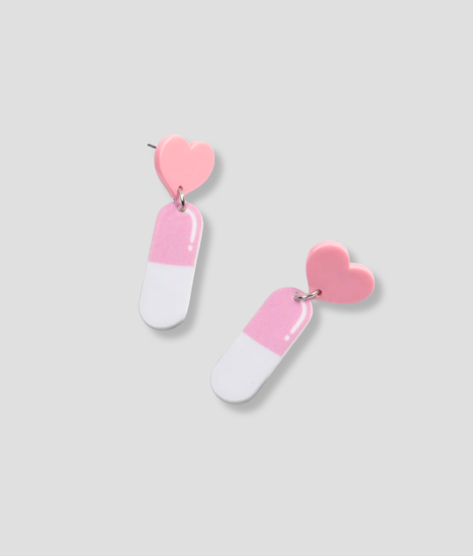pink earrings