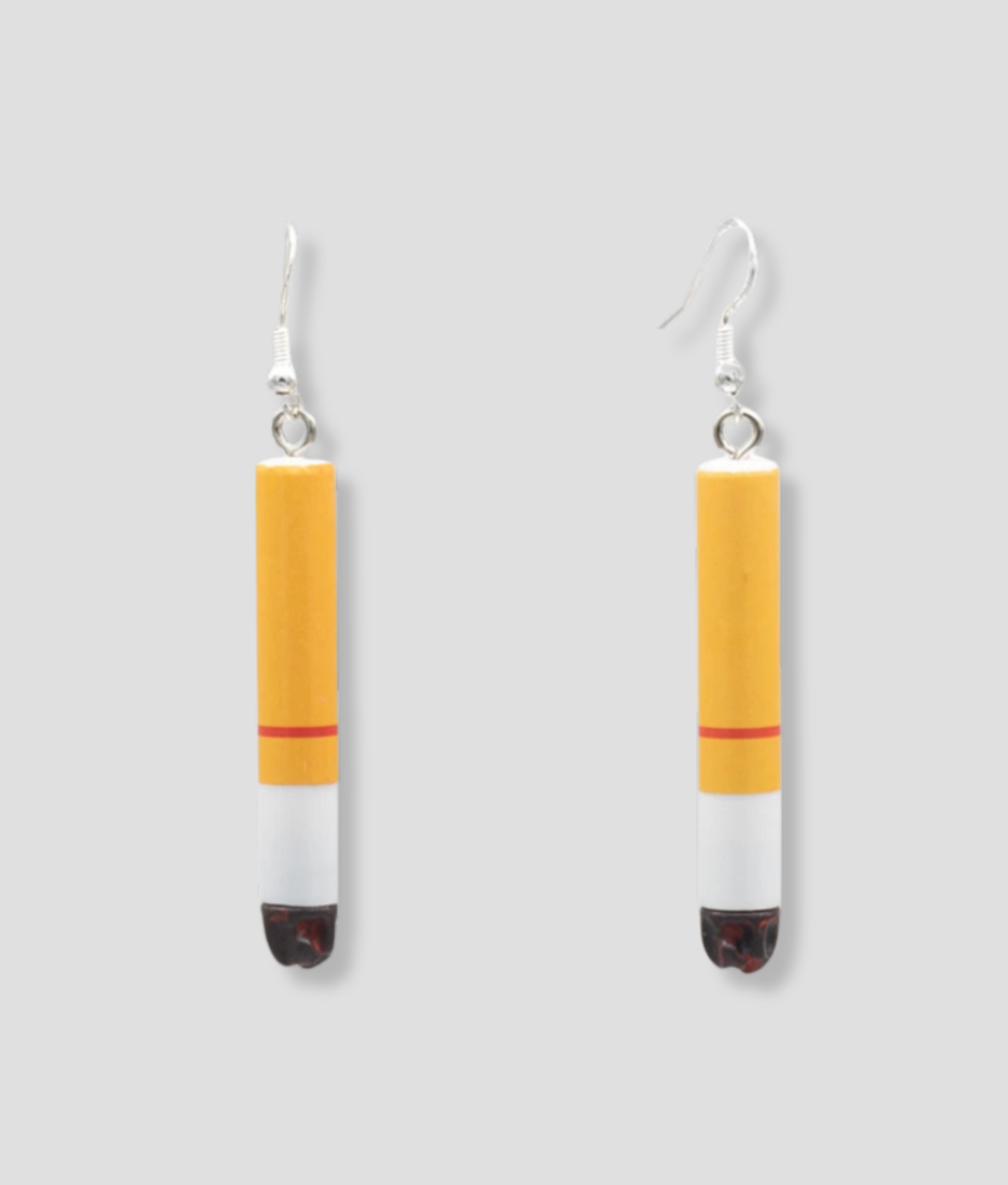 cigarette butt earrings
