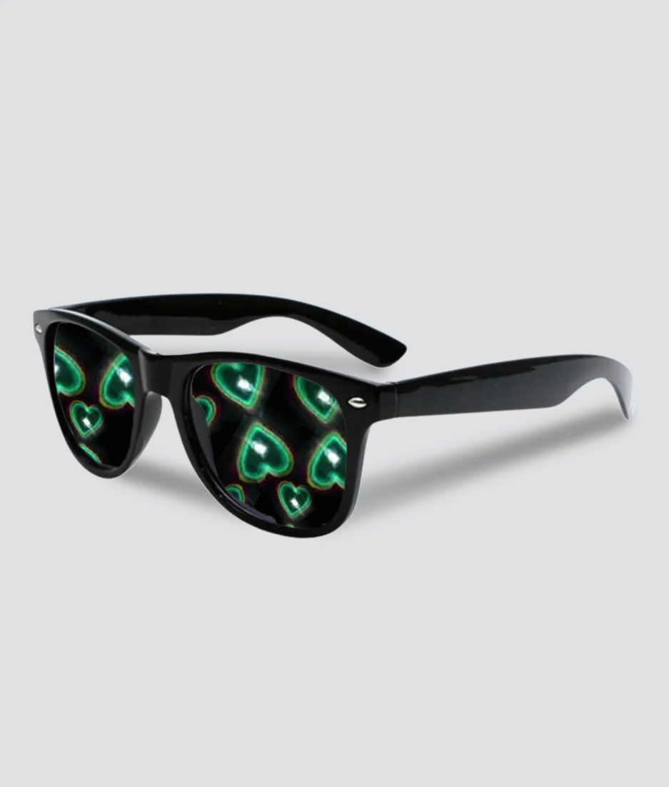 space glasses heart effect