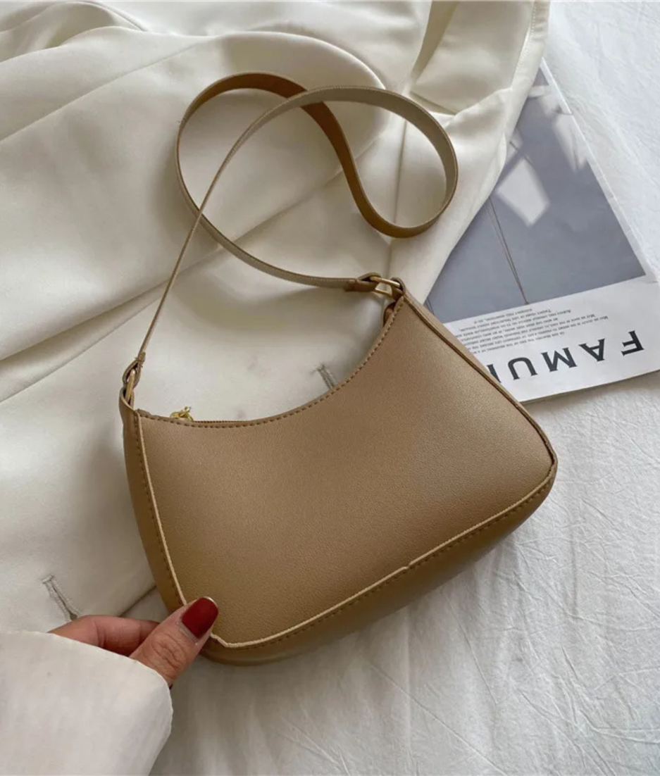 small brown festival bag