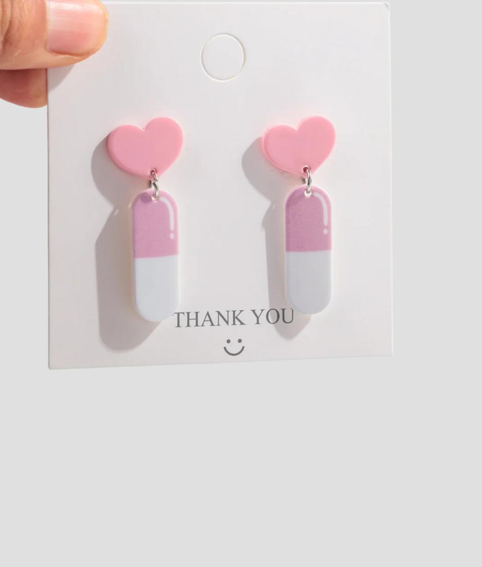 unique pink earrings