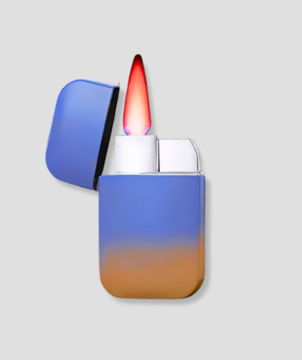 Metal lighter flame