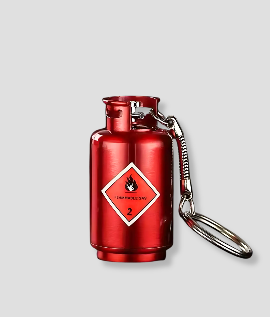 red mini gas tank lighter