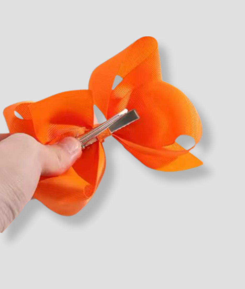 orange hair clip clothing