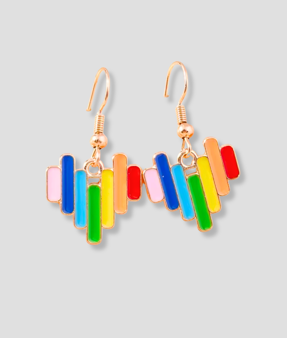 pride flag earrings