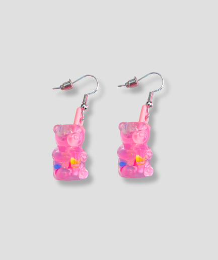 pink earrings