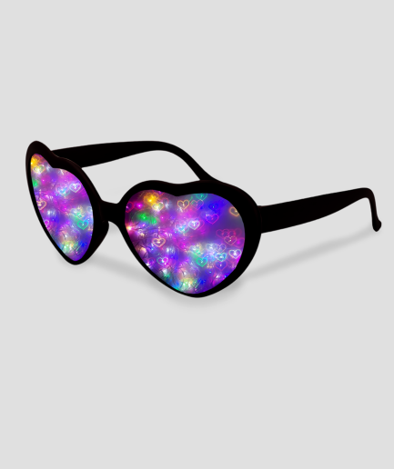 space glasses heart effect trip