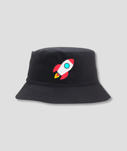 Black bucket hat rocket - rocket bucket hat