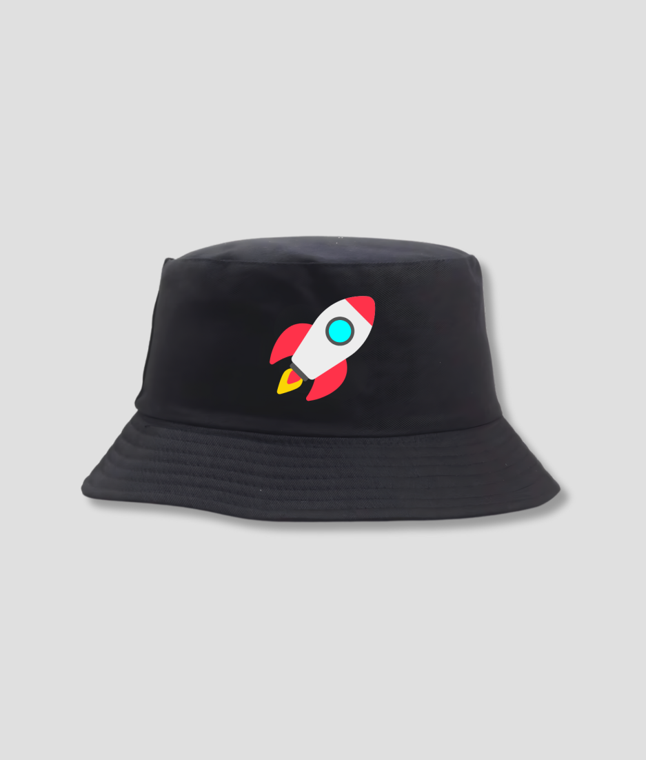 Black bucket hat rocket - rocket bucket hat