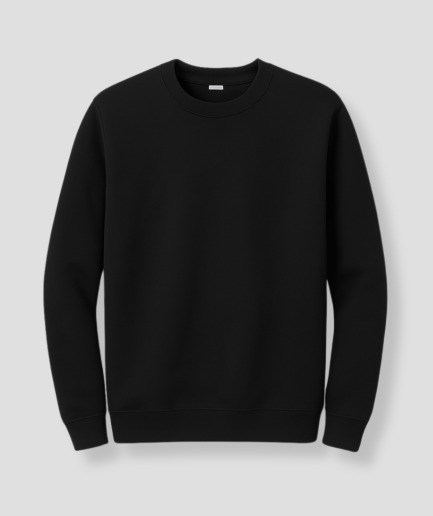 front of black sweater