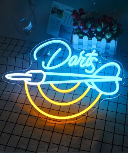 neon dartboard