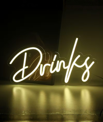 drinks neon light