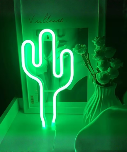 green neon cactus