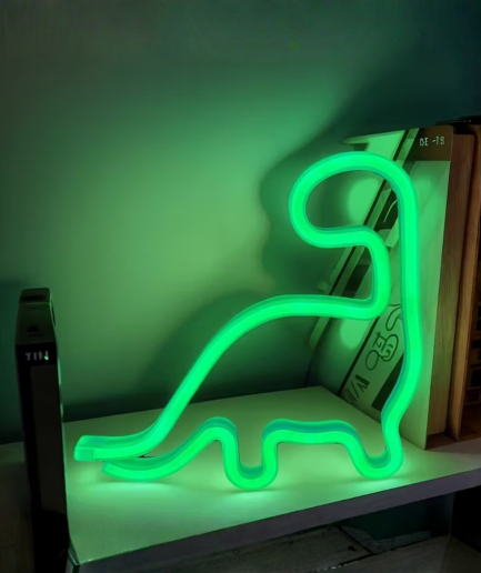 green dinosaur lamps