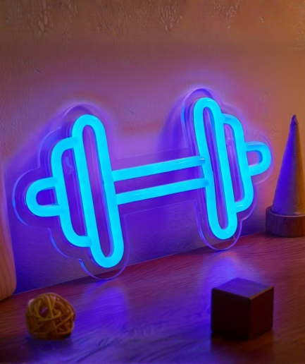 neon gym sign