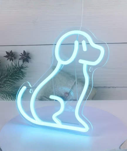 puppy neon lamp