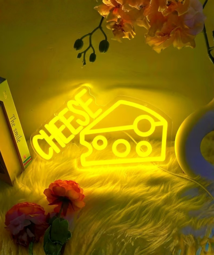 cheese neon light