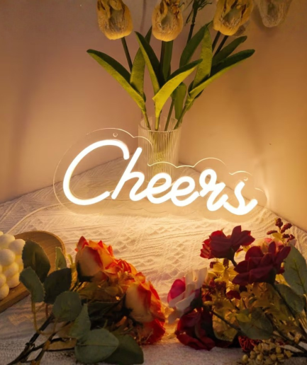 neon "Cheers" lamp