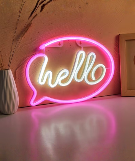 message neon sign
