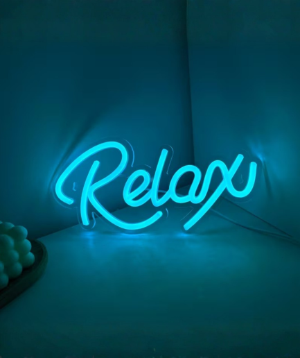 neon blue lights