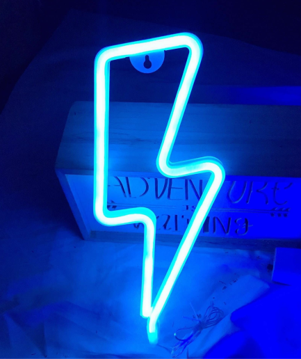 neon lightning lamp