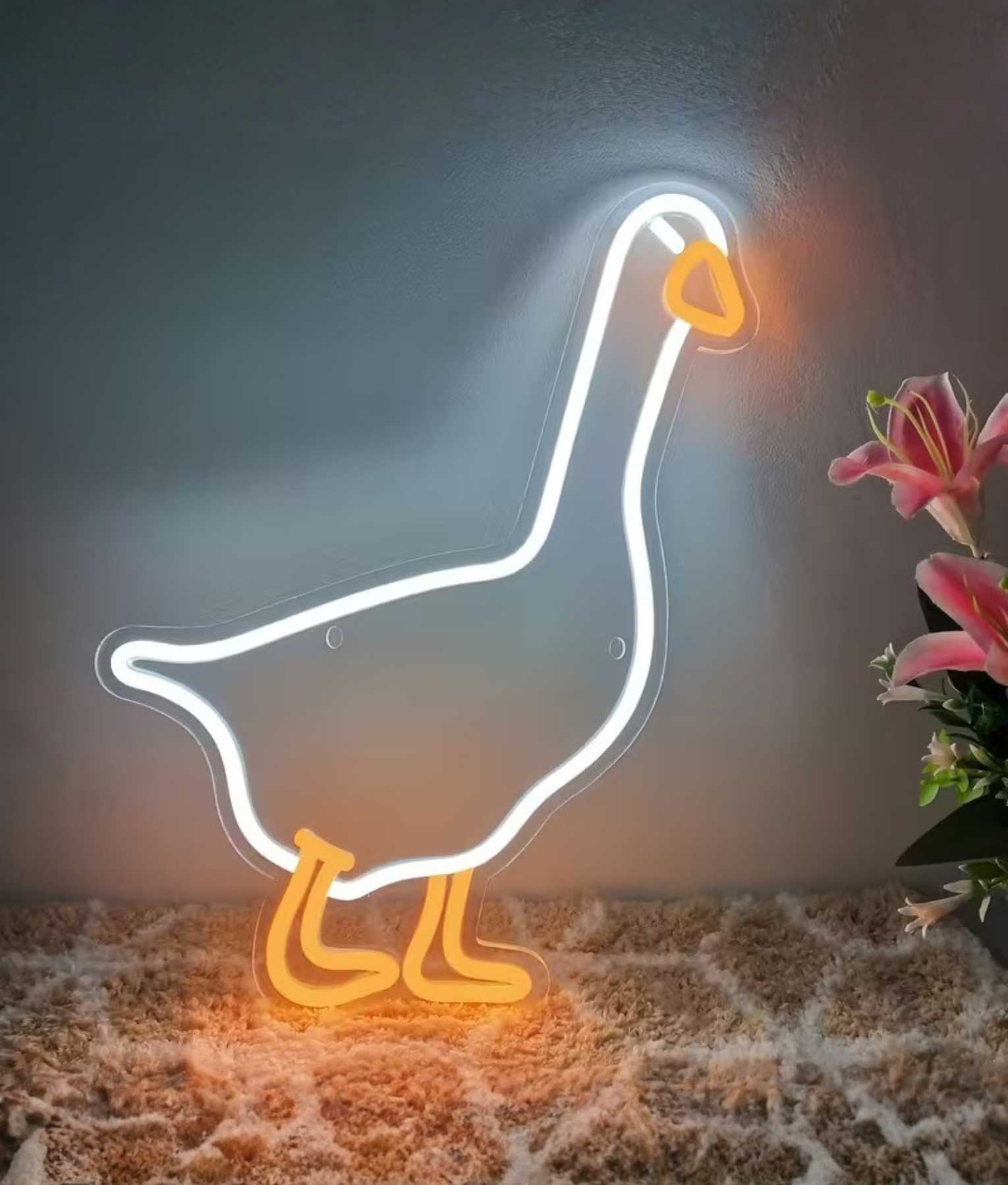 eend neon licht