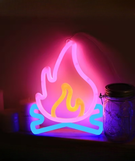 neon campfire