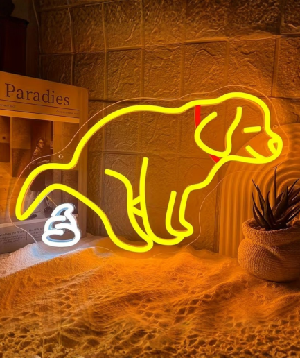 neon dog lamp