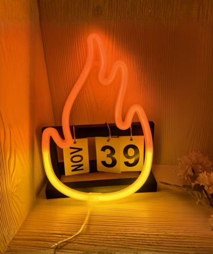neon fire lamp