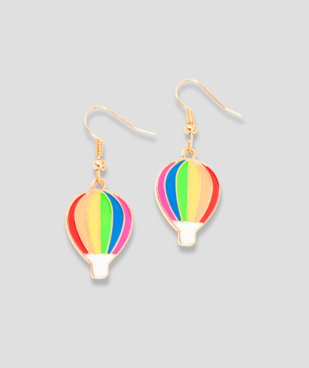 Pride-themed earrings
