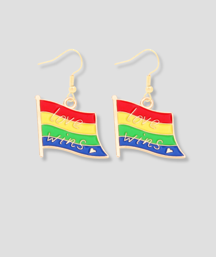Pride flag earrings