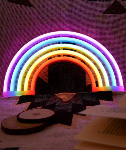 rainbow neon light