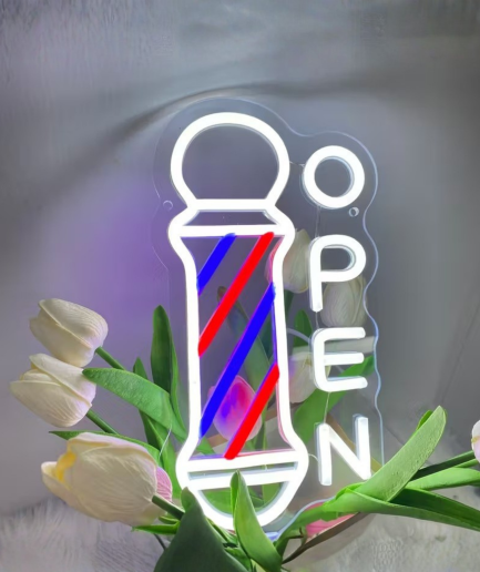 LED sign for a hair salon