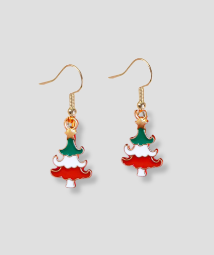 Christmas tree earrings