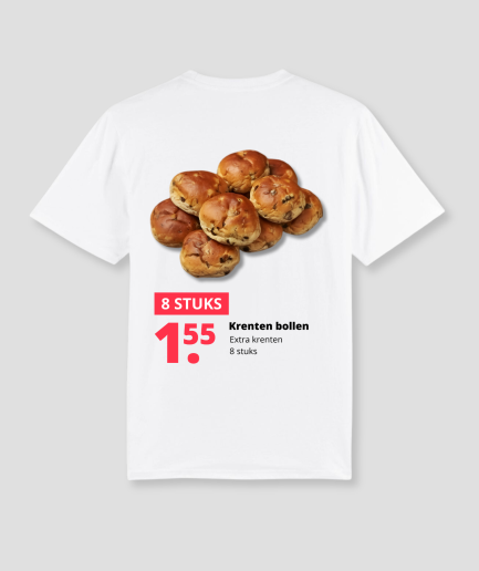 T-shirt with currant buns