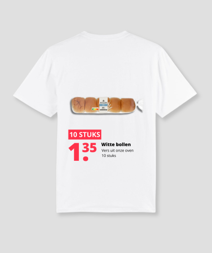 bag of white round T-shirts