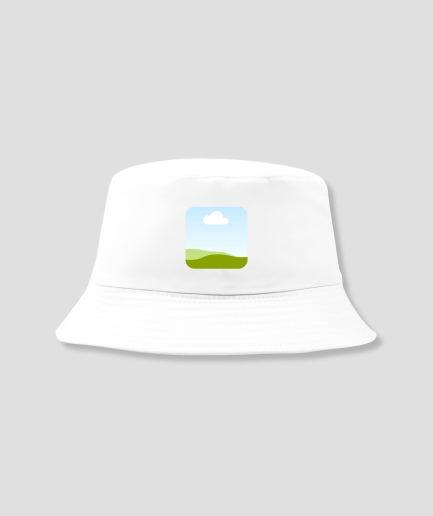 Custom photo bucket hat, white