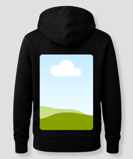 Photo on a hoodie