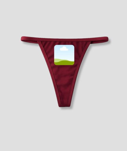 image of a red thong