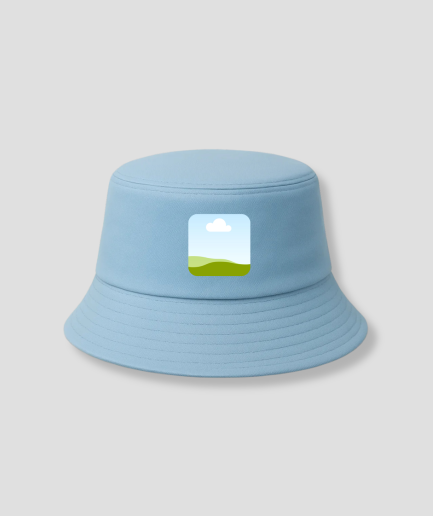 blue bucket hat (my own photo)