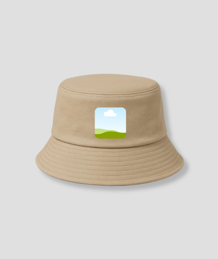 Brown bucket hat with your own photo